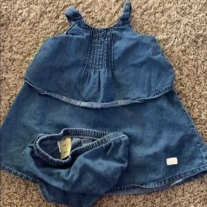 Baby denim dress & bloomers